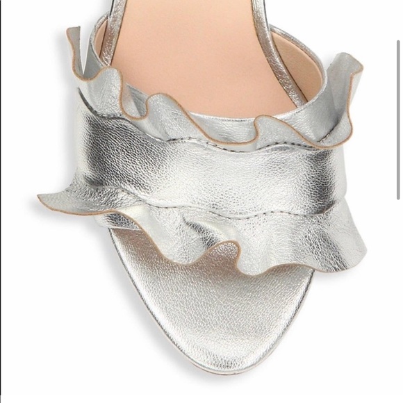 Loeffler Randall Vera Ruffled Mule Silver size 8.5 - Picture 4 of 8
